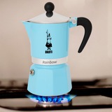 Bialetti Rainbow, Espressomaschine hellblau, 3 Tassen