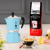 Bialetti Rainbow, Espressomaschine hellblau, 3 Tassen