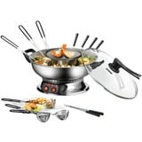 Unold Asia-Fondue 48746 edelstahl/schwarz, 1.950 Watt