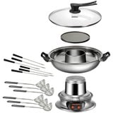 Unold Asia-Fondue 48746 edelstahl/schwarz, 1.950 Watt