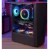 Aerocool Wave-G-BK-v3, Tower-Gehäuse schwarz, Gehärtetes Glas