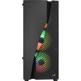 Aerocool Wave-G-BK-v3, Tower-Gehäuse schwarz, Gehärtetes Glas