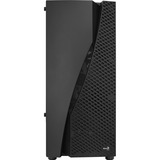 Aerocool Wave-G-BK-v3, Tower-Gehäuse schwarz, Gehärtetes Glas