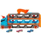 Hot Wheels 2-in-1 Rennbahn-Transporter, Spielfahrzeug blau/orange