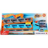 Hot Wheels 2-in-1 Rennbahn-Transporter, Spielfahrzeug blau/orange