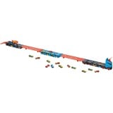 Hot Wheels 2-in-1 Rennbahn-Transporter, Spielfahrzeug blau/orange