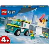 LEGO 60403 City Rettungswagen und Snowboarder, Konstruktionsspielzeug 