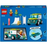 LEGO 60403 City Rettungswagen und Snowboarder, Konstruktionsspielzeug 