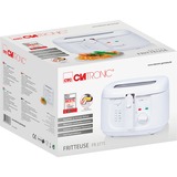 Clatronic Fritteuse FR 3771 weiß, 1.800 Watt, Ölbehälter 2,5 Liter