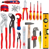 KNIPEX Werkzeugrucksack Modular X18 Sanitär, Werkzeug-Set schwarz, 17-teiliges Sortiment