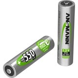 Ansmann 550mAh, Akku grün, 4x AAA (Micro)