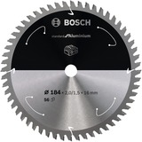 Bosch Kreissägeblatt Standard for Aluminium, Ø 184mm, 56Z Bohrung 16mm, für Akku-Handkreissägen