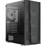 Aerocool Prism ARGB, Tower-Gehäuse schwarz, Tempered Glass