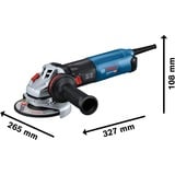 Bosch Winkelschleifer GWS 17-125 S Inox Professional blau/schwarz, 1.700 Watt