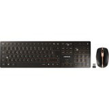 CHERRY DW 9100 SLIM, Desktop-Set schwarz/bronze, FR-Layout, Cherry SX-Scherentechnologie