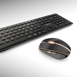 CHERRY DW 9100 SLIM, Desktop-Set schwarz/bronze, FR-Layout, Cherry SX-Scherentechnologie