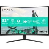 Philips Evnia 32M2C3500L, Gaming-Monitor 80 cm (31.5 Zoll), dunkelgrau, VA, HDMI, DisplayPort, HDR, Curved, AMD Free-Sync, 180Hz Panel