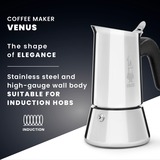 Bialetti Venus, Espressomaschine silber, 10 Tassen