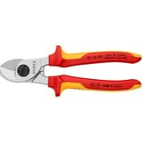 KNIPEX Kabelschere 95 16 165 , Schneid-Zange für Cu- und Al-Kabel, Klemmschutz, VDE