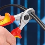 KNIPEX Kabelschere 95 16 165 , Schneid-Zange für Cu- und Al-Kabel, Klemmschutz, VDE