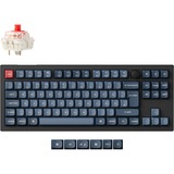 Keychron V3 Max, Gaming-Tastatur schwarz/blaugrau, DE-Layout, Gateron Jupiter Red, Hot-Swap, RGB