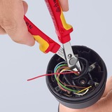 KNIPEX Electronic Super Knips 78 06 125, Elektronik-Zange rot/gelb, mit Öffnungsfeder und Öffnungsbegrenzung