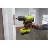 Ryobi ONE+ Akku-Bohrschrauber R18DD7-220S, 18Volt grün/schwarz, 2x Li-Ionen Akku 2,0Ah, Tasche