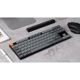 Keychron K1 Max, Gaming-Tastatur grau/orange, DE-Layout, Gateron Low Profile 2.0 Mechanical Red, Hot-Swap, Aluminiumrahmen, RGB