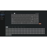 Keychron K1 Max, Gaming-Tastatur grau/orange, DE-Layout, Gateron Low Profile 2.0 Mechanical Red, Hot-Swap, Aluminiumrahmen, RGB