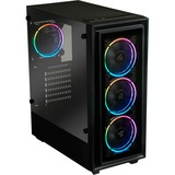 Enermax StarryFort SF30 M0BB, Tower-Gehäuse schwarz, Tempered Glass x 2