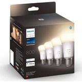 Philips Hue White E27, LED-Lampe Viererpack, ersetzt 60 Watt