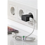 goobay Apple Lightning Dual-Ladeset 12 Watt, Ladegerät schwarz, 1 Meter Kabel