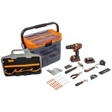 BLACK+DECKER Akku-Schlagbohrschrauber BCKSB04, 18Volt orange/schwarz, 2x Li-Ionen Akku 1,5Ah, Aufbewahrungsbox, 78-teiliges Zubehör-Set