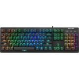 Sharkoon SKILLER SGK30, Gaming-Tastatur schwarz, US-Layout, Huano Blue