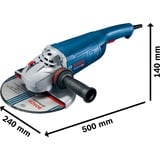 Bosch Winkelschleifer GWS 22-230 J Professional blau, 2.200 Watt, inkl. Diamanttrennscheibe