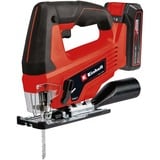 Einhell Akku-Stichsäge TC-JS 18 Li, 18Volt rot/schwarz, Li-Ionen Akku 2,5Ah, Koffer E-Box Basic