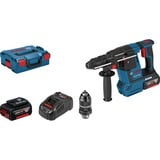 Bosch Akku-Bohrhammer GBH 18V-26 F Professional, 18Volt blau/schwarz, 2x Li-Ionen Akku 5,0Ah, in L-BOXX