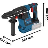 Bosch Akku-Bohrhammer GBH 18V-26 F Professional, 18Volt blau/schwarz, 2x Li-Ionen Akku 5,0Ah, in L-BOXX