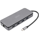 Digitus 11 Port USB-C Dockingstation mit SSD Enclosure USB, VGA, HDMI, RJ45, M.2 SSD