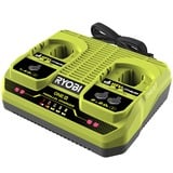 Ryobi 18 V ONE+ Duo-Akku-Ladegerät RC18240 grün/grau, Ladestrom 4,0A + 2,0A