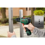 Bosch Akku-Schlagbohrschrauber EasyImpact 1200 + Bit- und Bohrer-Set grün/schwarz, 2x Li-Ionen Akku 1,5Ah, Koffer