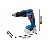 Bosch Akku-Trockenbauschrauber GTB 18V-45 Professional blau/schwarz, 2x Akku ProCORE18V 4,0Ah, in L-BOXX