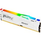 Kingston FURY DIMM 32 GB DDR5-6400, Arbeitsspeicher weiß, KF564C32BWA-32, FURY Beast RGB, INTEL XMP