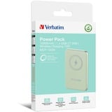 Verbatim Wireless Powerbank Charge 'n' Go 10.000mAh hellgrün, Qi, PD 3.0, Quick Charge 3.0