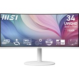 MSI Modern MD342CQPWDE, LED-Monitor 86.4 cm (34 Zoll), weiß, WQHD, VA, Curved, Adaptive-Sync, HDMI, Displayport, USB-C, 120Hz Panel