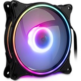 Inter-Tech Argus RS-081 RGB 120x120x25mm, Gehäuselüfter schwarz, spezifischer 6pin Anschluss: nur für Fan Set RS-08 geeignet