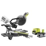 Ryobi ONE+ Akku-Kapp-und Gehrungssäge RMS18190-140G, 18Volt grün/schwarz, Li-Ionen Akku 4,0Ah