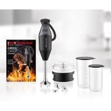 Unold Stabmixer ESGE-Zauberstab M 200 BBQ schwarz, 200 Watt, mit 3 Messern, Processor und Becher-Set mit Deckeln