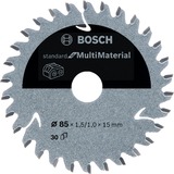 Bosch Kreissägeblatt Standard for Multimaterial, Ø 85mm, 30Z Bohrung 15,875mm, für Akku-Handkreissägen