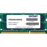 Patriot SO-DIMM 4 GB DDR3-1600  , Arbeitsspeicher PSD34G16002S, Signature Line